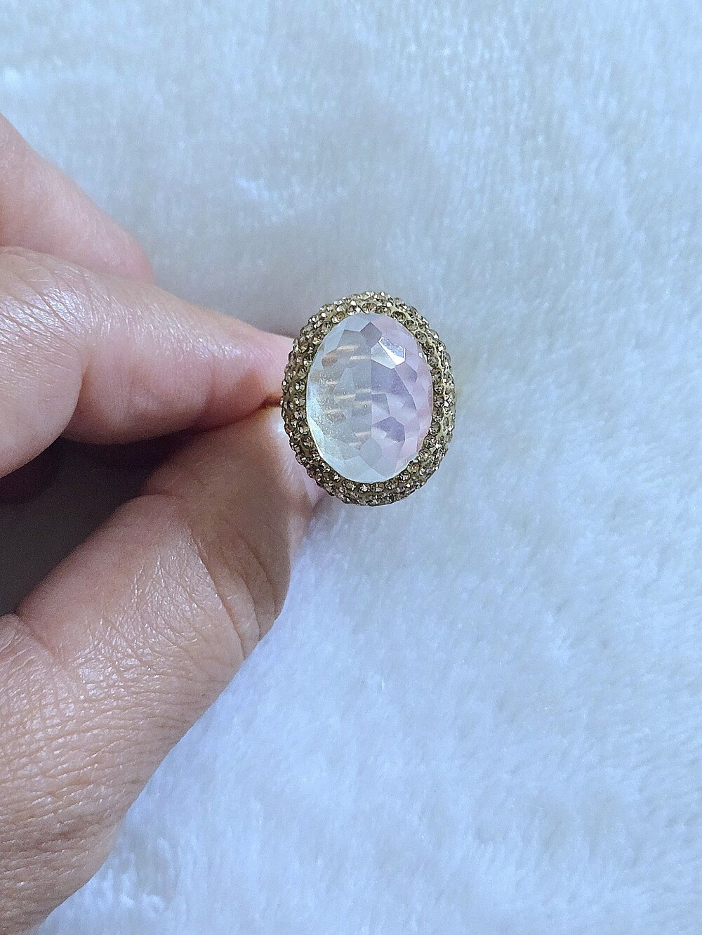 Zeyzey Faceted Moonstone🌙 Statement Ring💍